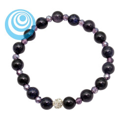 Bransoletka Merebilo [Noc Kairu + kryształ ametyst] - BM103