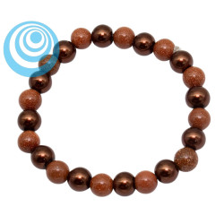 Bransoletka Merebilo [piasek pustyni + perła szklana] - BM104