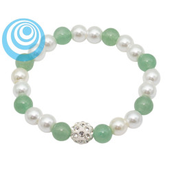 Bransoletka Merebilo [awenturyn + szklana perła] - BM105