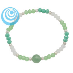 Bransoletka Merebilo [awenturyn + kryształ] - BM108