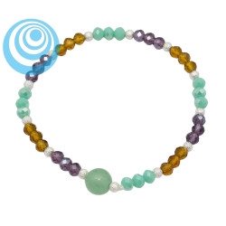 Bransoletka Merebilo [awenturyn + kryształ] - BM109