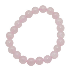 Bransoletka [kwarc różowy Ø 8 mm] - MF41652-1