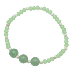 Bransoletka Merebilo [ awenturin + kryształ ] - BM114