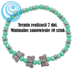 Bransoletka Merebilo [ motyleki + turkus ] - BM111