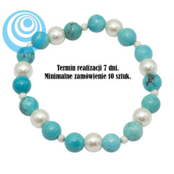 Bransoletka Merebilo [turkus + szklana perła] - BM110