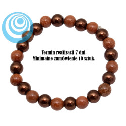 Bransoletka Merebilo [piasek pustyni + perła szklana] - BM104