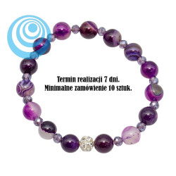 Bransoletka Merebilo [ametyst + kryształ] - BM102