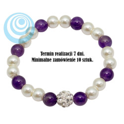 Bransoletka Merebilo [szkło + ametyst] - BM100