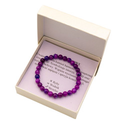 Bransoletka w pudełku [agat fioletowy] - MF41074