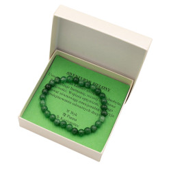 Bransoletka w pudełku [awenturyn zielony] - MF41040