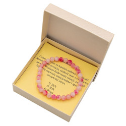 Bransoletka w pudełku [kwarc różowy] - MF41076