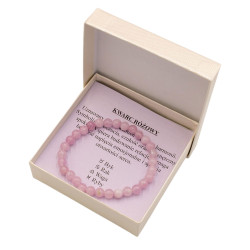 Bransoletka w pudełku [kwarc różowy] - MF41084