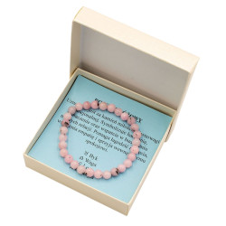 Bransoletka w pudełku [rodonit różowy] - MF41058