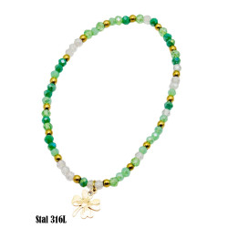 Bransoletka Merebilo Stal 316L [koniczynka] - MF37338-2