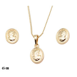 Naszyjnik + kolczyki Xuping pozłacane 18k - MF3818796