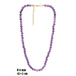 Naszyjnik z kamieni [ametyst lawendowy] - MF41055