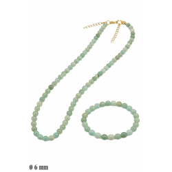 Naszyjnik + bransoletka z kamieni [amazonit] - MF4107978