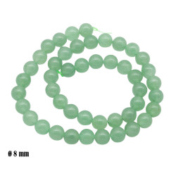 Elementy do biżuterii koraliki [ zielony awenturyn ] - MF41840