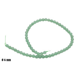Elementy do biżuterii koraliki [ zielony awenturyn ] - MF41839