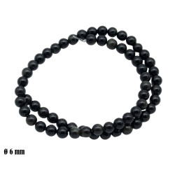 Elementy do biżuterii koraliki [ agat czarny ] - MF41803