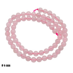 Elementy do biżuterii koraliki [ kwarc różowy ] - MF41805