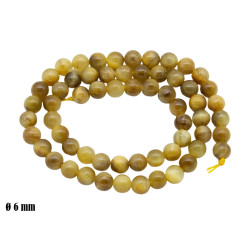 Elementy do biżuterii koraliki [ agat miodowy ] - MF41811