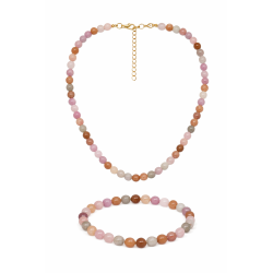 Naszyjnik + Bransoletka z kamieni [kwarc mix] - MF4108180