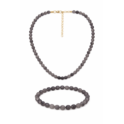 Naszyjnik + Bransoletka z kamieni [iolit] - MF4108687