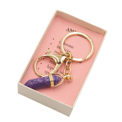 Breloczek w pudełku [ ametyst ] - MF41089-10