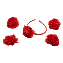 Komplet ozdób do włosów - KPL_CZERWONY