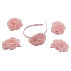 Komplet ozdób do włosów - KPL_JASNYRÓŻ