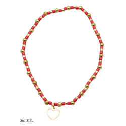 Bransoletka Merebilo Stal [ serce ] - MF31602MB1