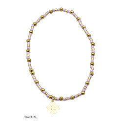 Bransoletka Merebilo Stal 316L [ koniczynka ] - MF31602MB3