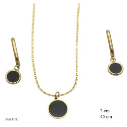 Naszyjnik + Kolczyki Xuping pozłacane 14k - MF4022416