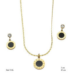Naszyjnik + Kolczyki Xuping pozłacane 14k - MF4020816