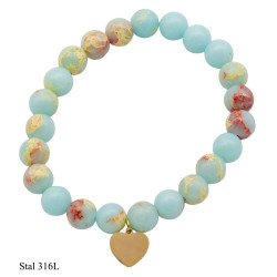 Bransoletka Stal 316L [ amazonit ] - MF41650