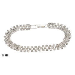 Bransoletka dżetowa rodowana - MF41603-R