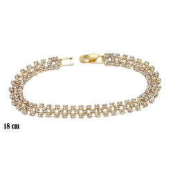 Bransoletka dżetowa pozłacana 18k - MF41603-G