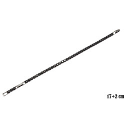 Bransoletka dżetowa czarna 4 mm - MF41605-B