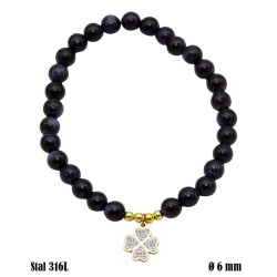 Bransoletka Noc Kairu Stal 316L [koniczynka] - MF41819-3