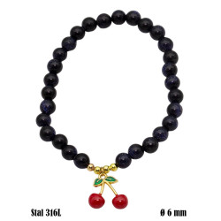 Bransoletka Noc Kairu Stal 316L [wisienka] - MF41819-4