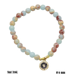 Bransoletka Amazonit 316L - MF41686-3