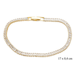 Bransoletka dżetowa pozłacana 14k - MF41614G