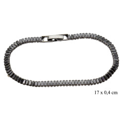 Bransoletka dżetowa czarna - MF41614BG