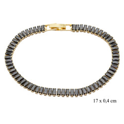 Bransoletka dżetowa czarna - MF41614