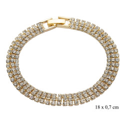 Bransoletka dżetowa pozłacana 14k - MF41609G