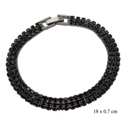 Bransoletka dżetowa czarna - MF41609B
