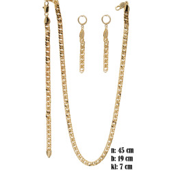 Komplet biżuterii miedź pozłacana 14k - MF42150