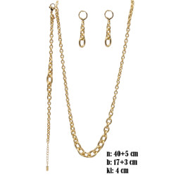 Komplet biżuterii miedź pozłacana 14k - MF42154