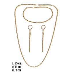 Komplet biżuterii miedź pozłacana - MF42138